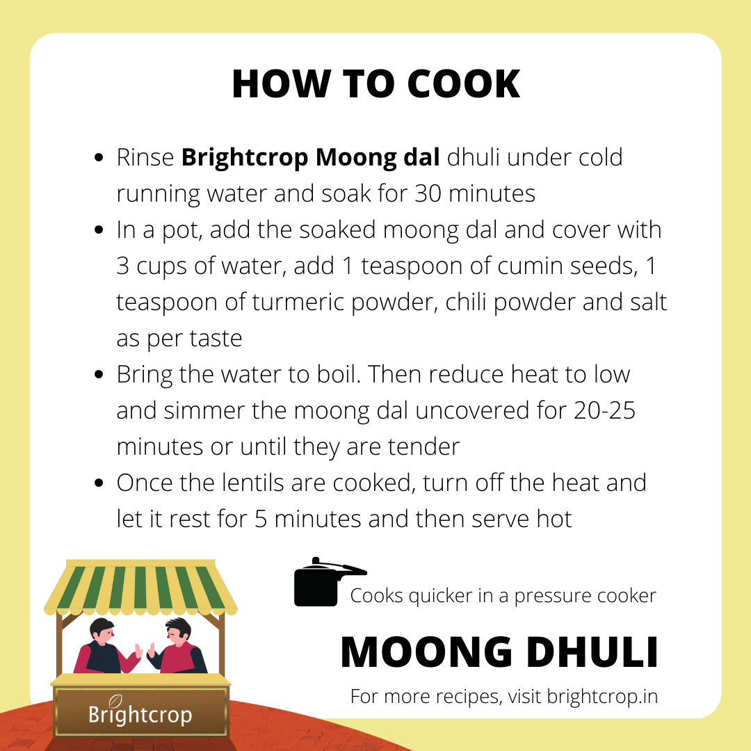 Moong Dal Dhuli | Yellow (Split) (1kg Pack)