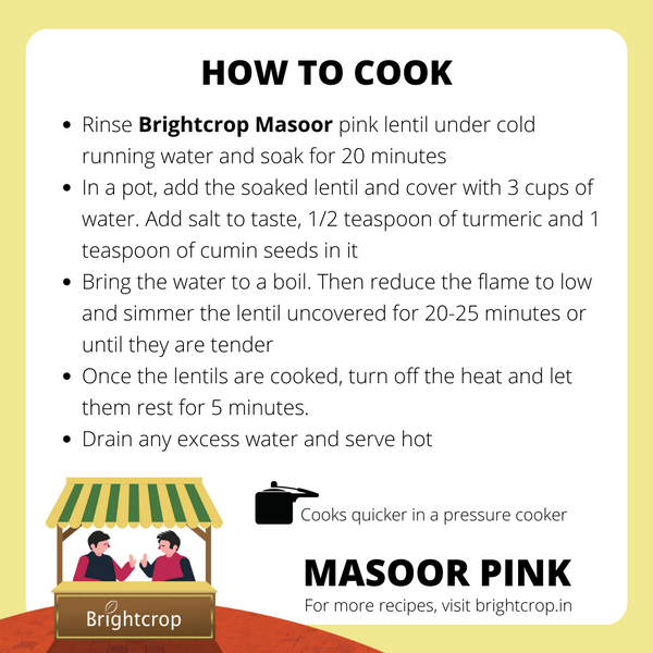 Pink Lentil | Masoor (Split) (1kg Pack)