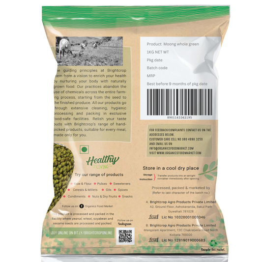 Green Gram | Moong Whole (Green) (1kg Pack)