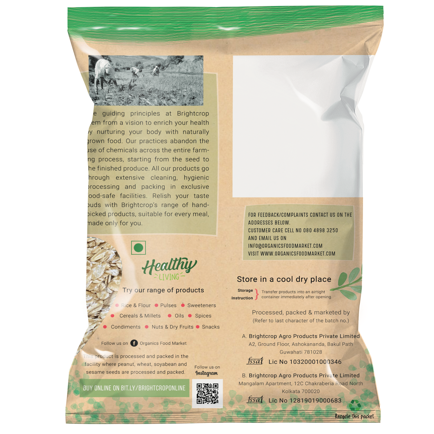 Rolled Oats (500GM Pack)