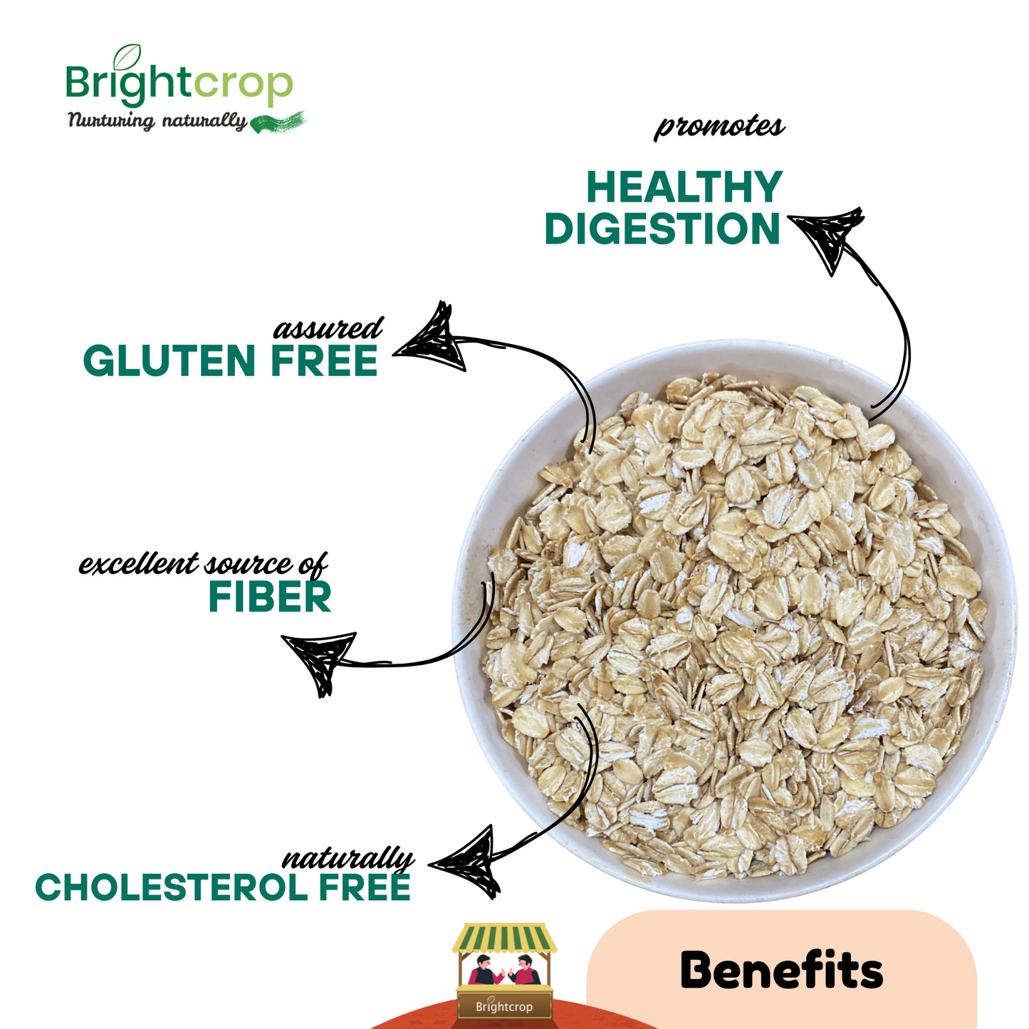 Rolled Oats (500GM Pack)
