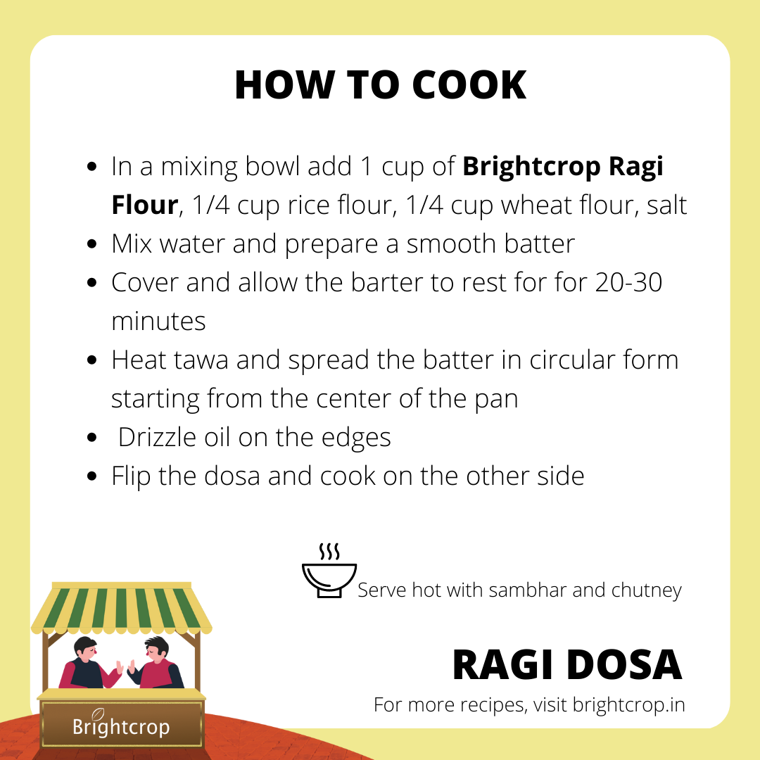 Finger Millet Flour | Ragi Flour (रागी का आटा )(1 KG Pack)