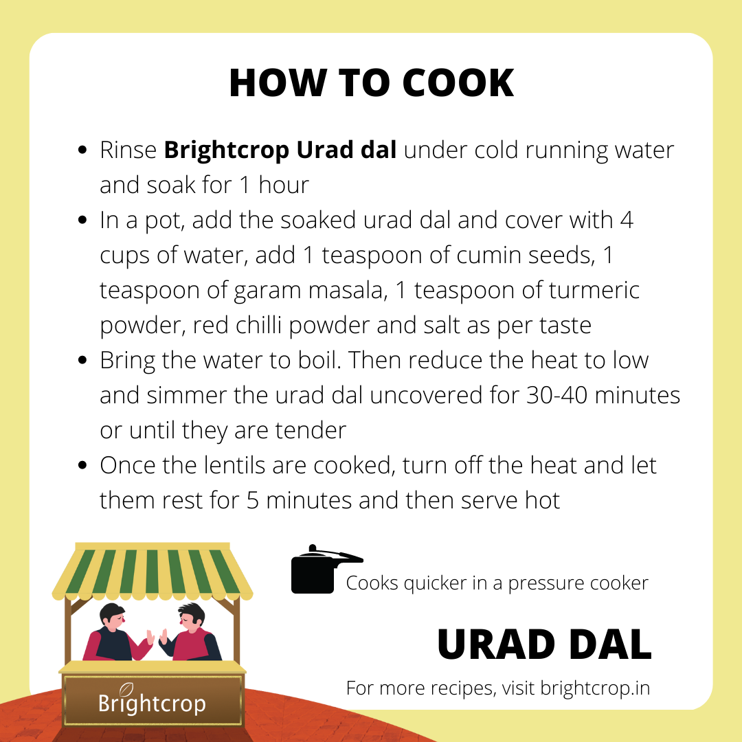 Black Gram | Urad Dal Split (Chilka) (1kg Pack)