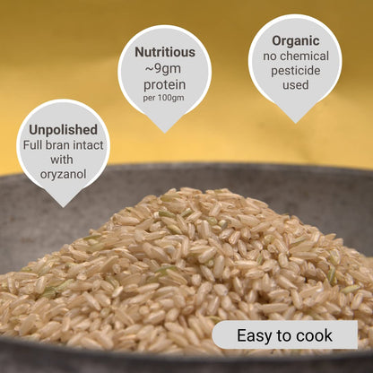 Sonamasoori Brown Rice (1 KG Pack)