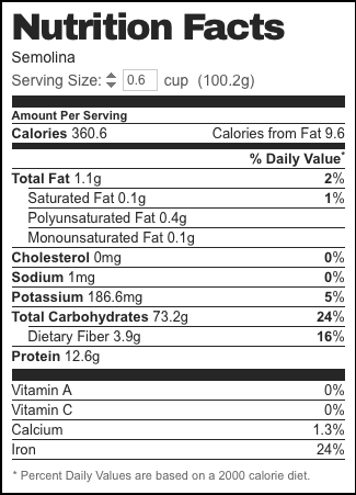 Sooji | Semolina | Rava Flour (सूजी)(1 KG Pack)